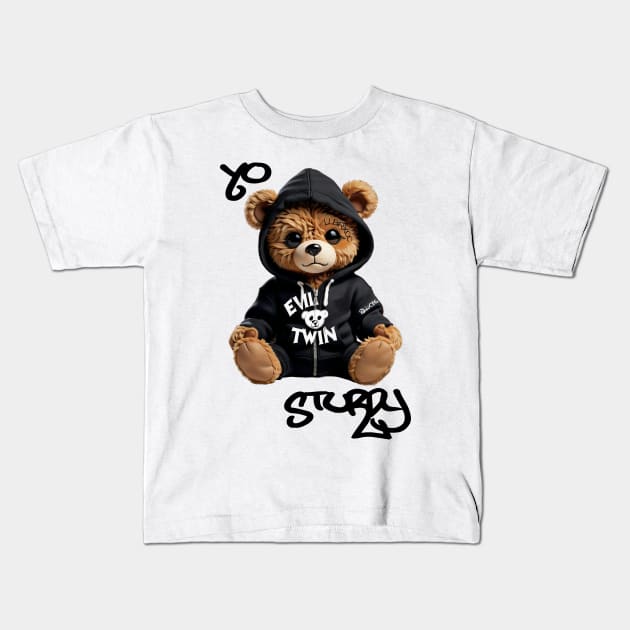 Evil Twin - Bad Bear Kids T-Shirt by Angelic Gangster
